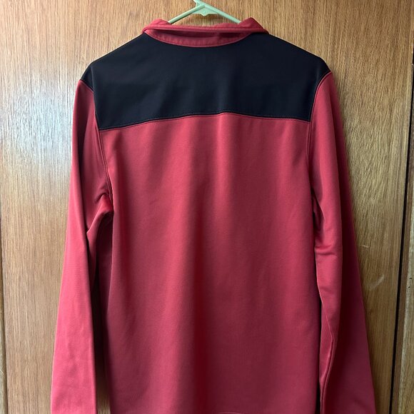 Men's Medium Quarter Zip Cardinal Sweathshirt - Picture 3 of 3